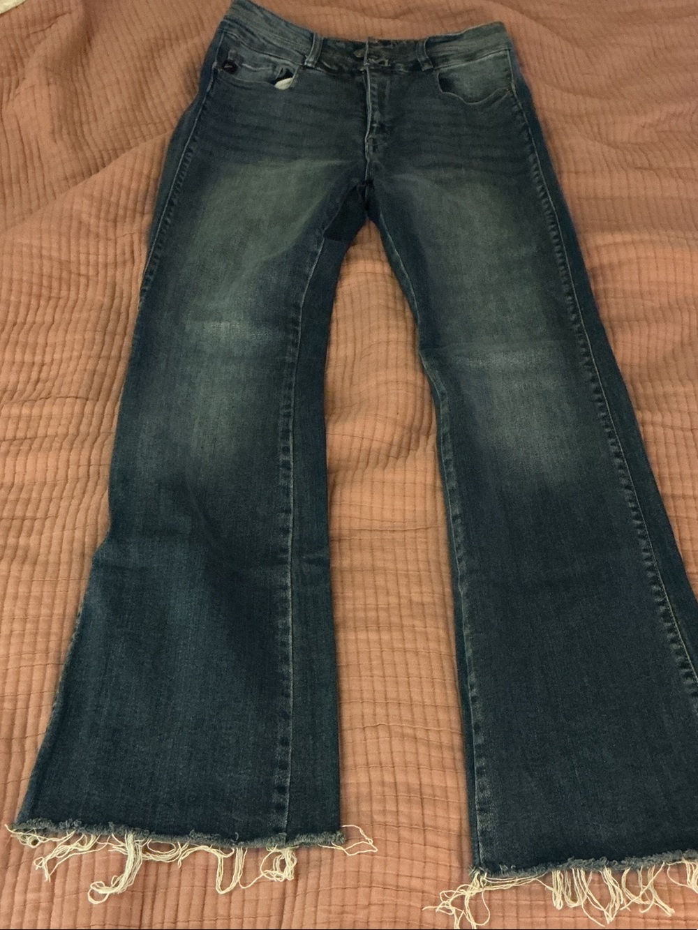 Women’s Dark Blue Faded Denim Jeans